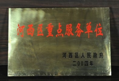 2004年河西區(qū)重點年服務單位獎牌